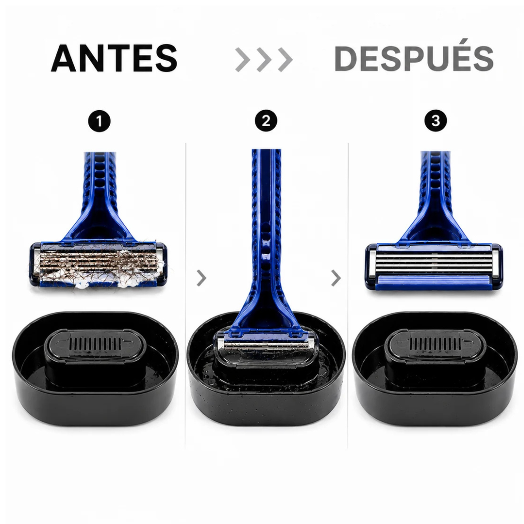 Shave Clean™ – Limpiador y Enjuagador para Afeitadoras