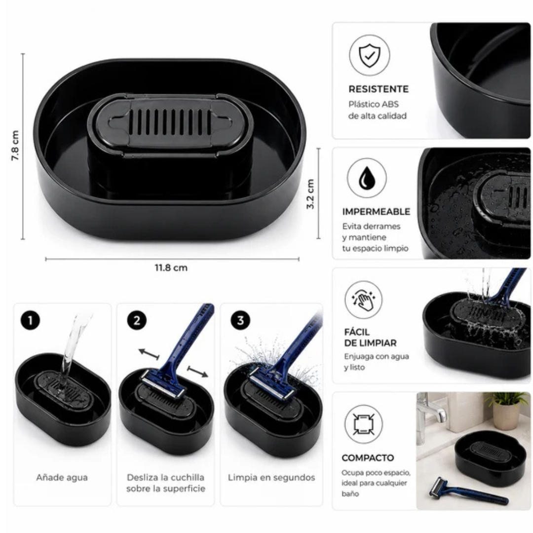 Shave Clean™ – Limpiador y Enjuagador para Afeitadoras